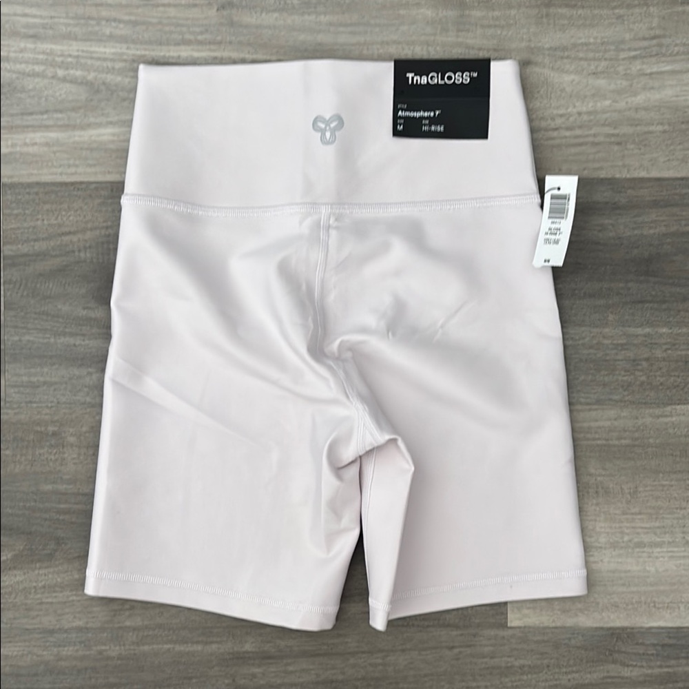 Aritzia TnaGLOSS Light Pink Bike Shorts